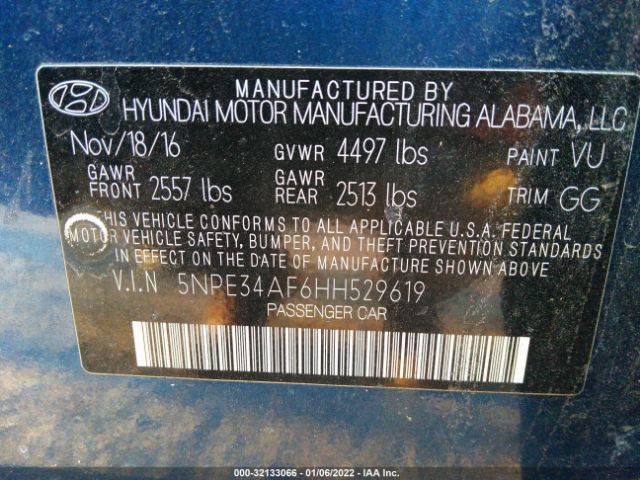 Photo 8 VIN: 5NPE34AF6HH529619 - HYUNDAI SONATA 