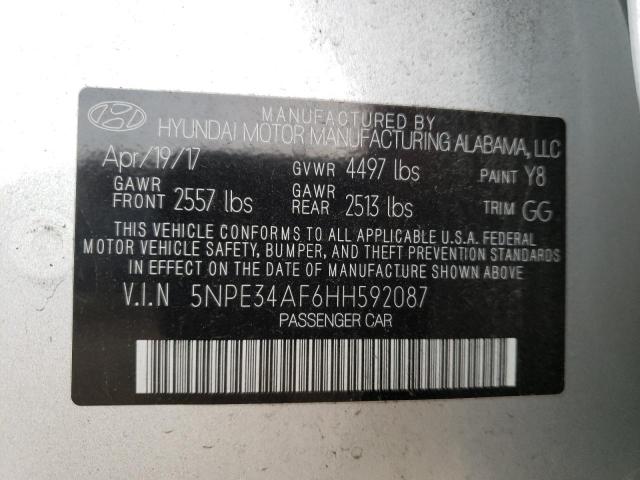 Photo 11 VIN: 5NPE34AF6HH592087 - HYUNDAI SONATA 