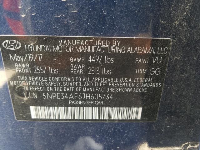 Photo 9 VIN: 5NPE34AF6JH605734 - HYUNDAI SONATA SPO 