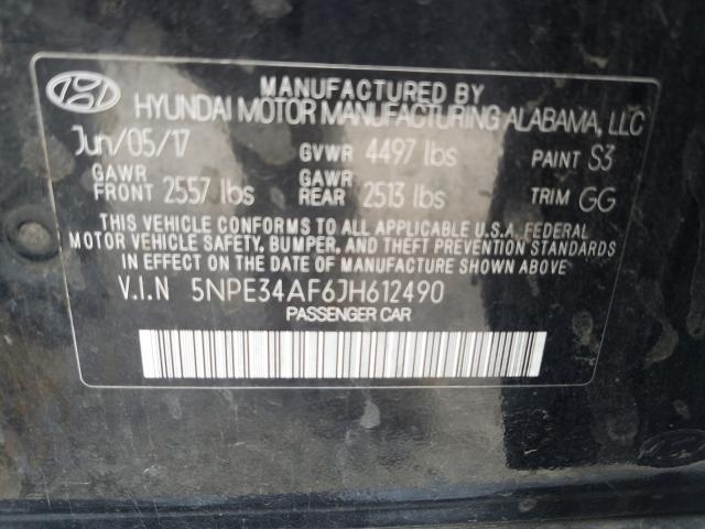 Photo 9 VIN: 5NPE34AF6JH612490 - HYUNDAI SONATA 