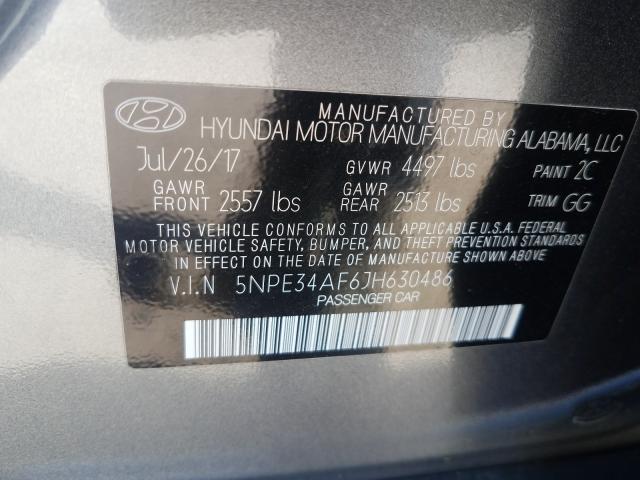 Photo 9 VIN: 5NPE34AF6JH630486 - HYUNDAI SONATA 