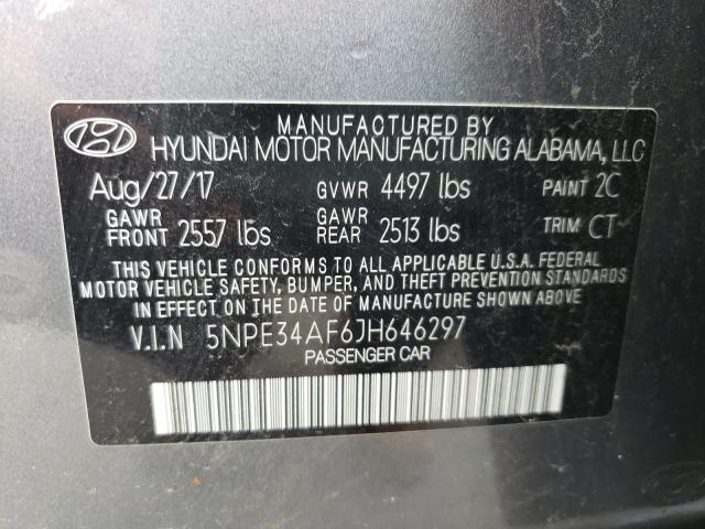 Photo 9 VIN: 5NPE34AF6JH646297 - HYUNDAI SONATA SPO 