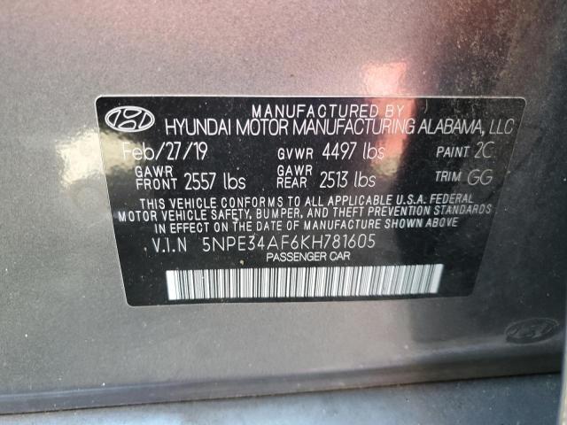 Photo 11 VIN: 5NPE34AF6KH781605 - HYUNDAI SONATA LIM 