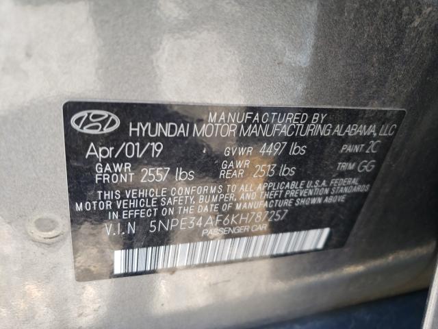 Photo 9 VIN: 5NPE34AF6KH787257 - HYUNDAI SONATA LIM 