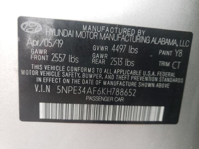 Photo 9 VIN: 5NPE34AF6KH788652 - HYUNDAI SONATA LIM 