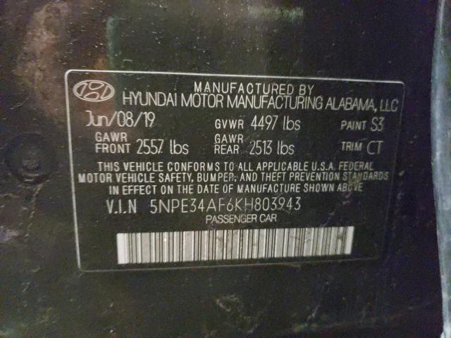 Photo 9 VIN: 5NPE34AF6KH803943 - HYUNDAI SONATA 