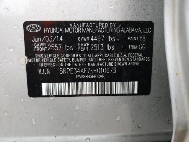 Photo 12 VIN: 5NPE34AF7FH010673 - HYUNDAI SONATA 