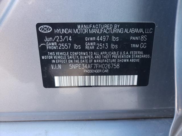 Photo 9 VIN: 5NPE34AF7FH026758 - HYUNDAI SONATA SPO 