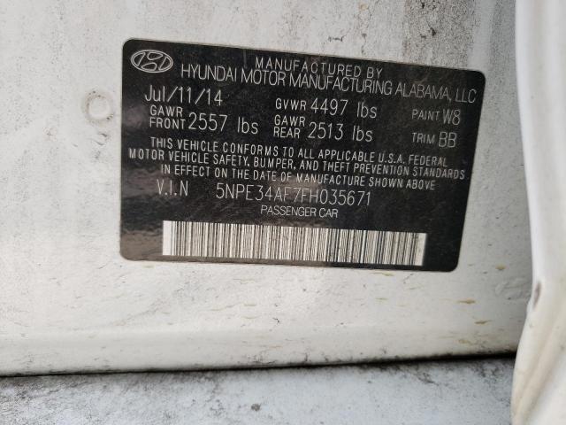 Photo 12 VIN: 5NPE34AF7FH035671 - HYUNDAI SONATA SPO 