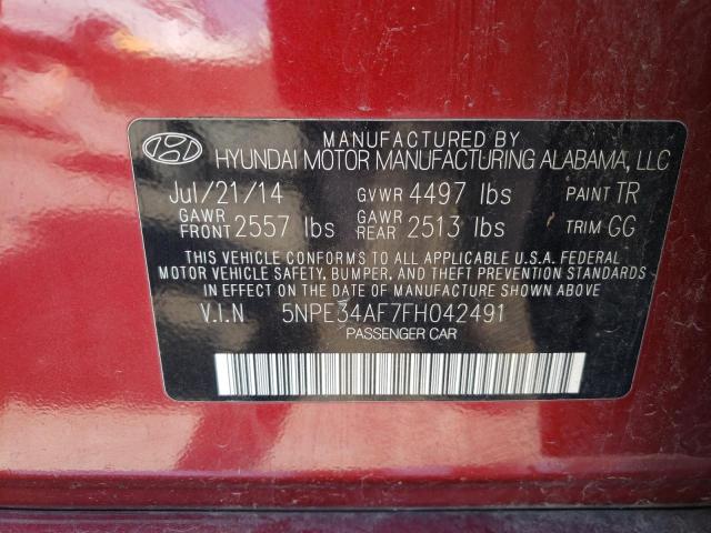 Photo 11 VIN: 5NPE34AF7FH042491 - HYUNDAI SONATA SPO 