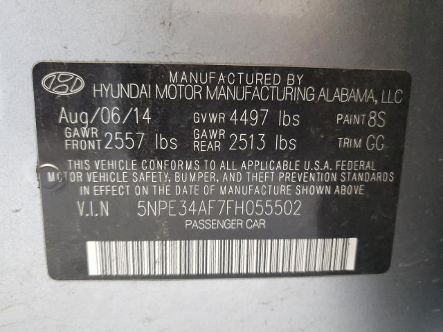 Photo 9 VIN: 5NPE34AF7FH055502 - HYUNDAI SONATA SPO 