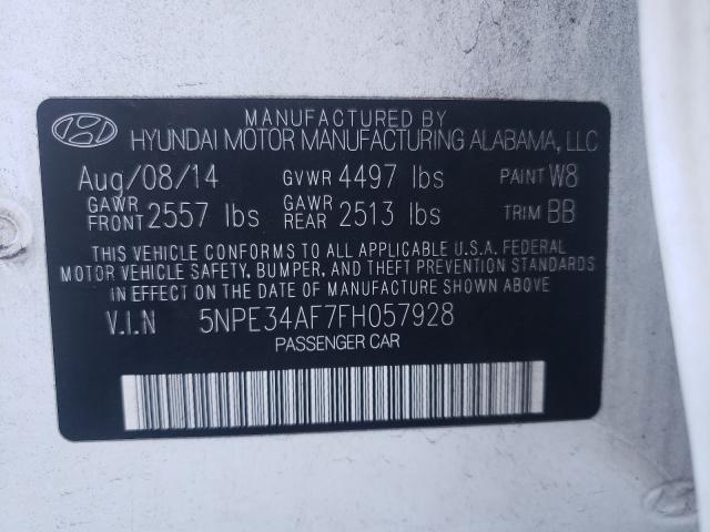 Photo 9 VIN: 5NPE34AF7FH057928 - HYUNDAI SONATA SPO 