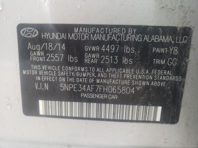 Photo 9 VIN: 5NPE34AF7FH065804 - HYUNDAI SONATA SPO 