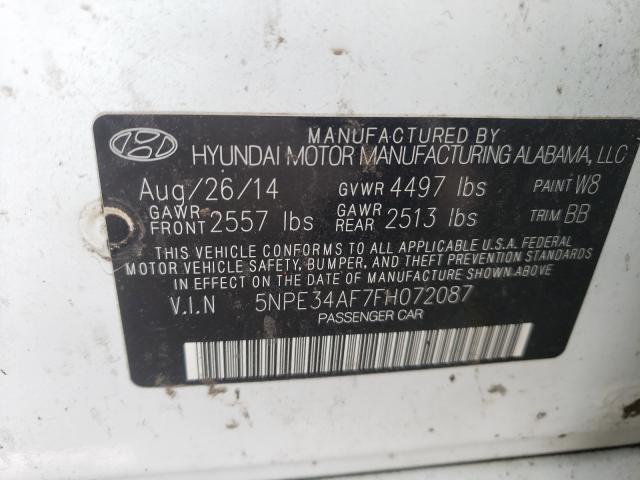 Photo 9 VIN: 5NPE34AF7FH072087 - HYUNDAI SONATA SPO 