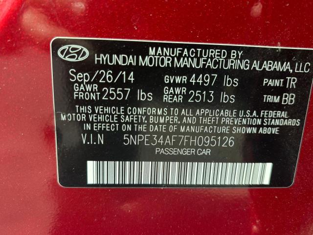 Photo 9 VIN: 5NPE34AF7FH095126 - HYUNDAI SONATA 