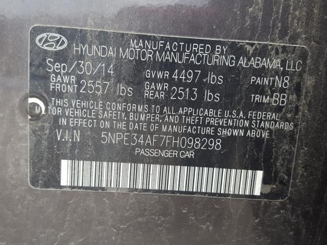 Photo 9 VIN: 5NPE34AF7FH098298 - HYUNDAI SONATA SPO 