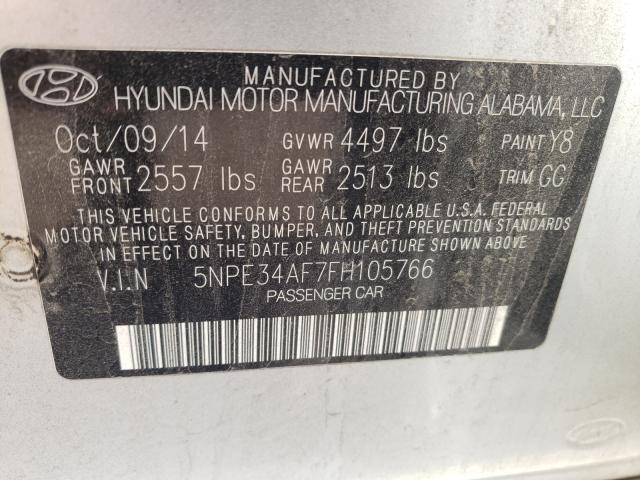 Photo 9 VIN: 5NPE34AF7FH105766 - HYUNDAI SONATA 