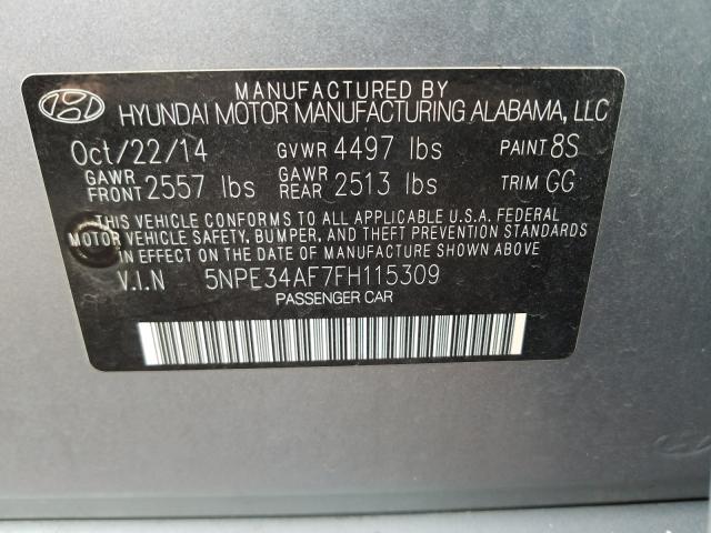 Photo 9 VIN: 5NPE34AF7FH115309 - HYUNDAI SONATA 