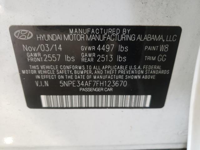 Photo 9 VIN: 5NPE34AF7FH123670 - HYUNDAI SONATA SPO 