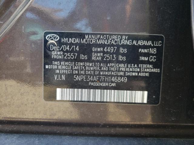 Photo 9 VIN: 5NPE34AF7FH146849 - HYUNDAI SONATA SPO 