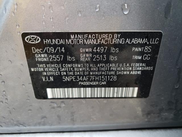 Photo 9 VIN: 5NPE34AF7FH151128 - HYUNDAI SONATA SPO 