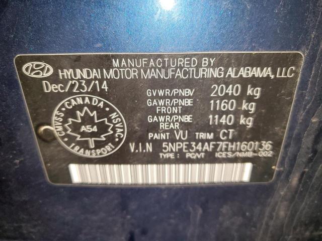 Photo 11 VIN: 5NPE34AF7FH160136 - HYUNDAI SONATA 