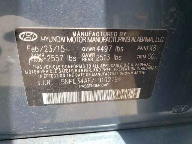 Photo 11 VIN: 5NPE34AF7FH192794 - HYUNDAI SONATA SPO 