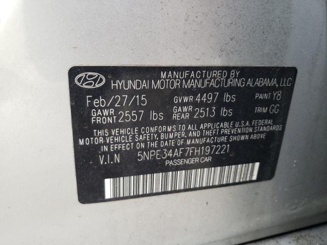 Photo 12 VIN: 5NPE34AF7FH197221 - HYUNDAI SONATA 