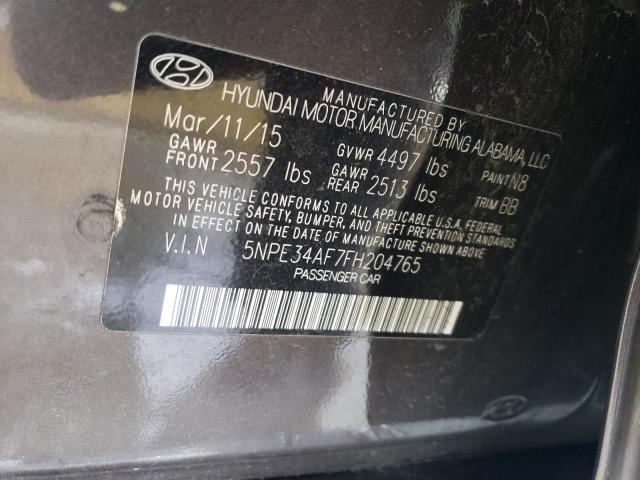 Photo 11 VIN: 5NPE34AF7FH204765 - HYUNDAI SONATA 