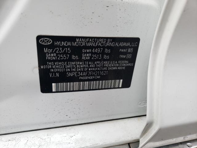 Photo 9 VIN: 5NPE34AF7FH211621 - HYUNDAI SONATA SPO 