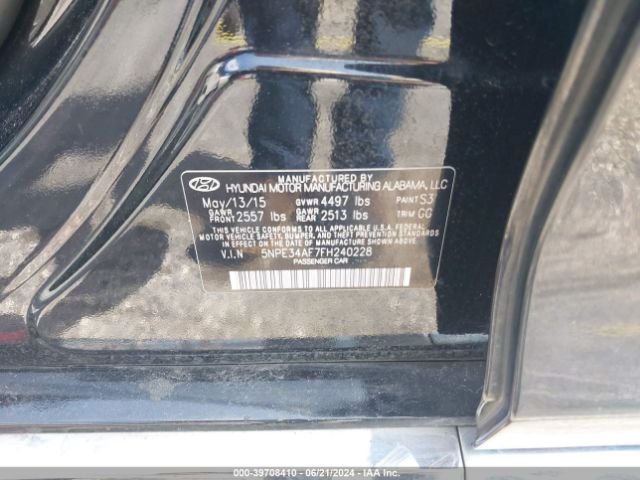 Photo 8 VIN: 5NPE34AF7FH240228 - HYUNDAI SONATA 