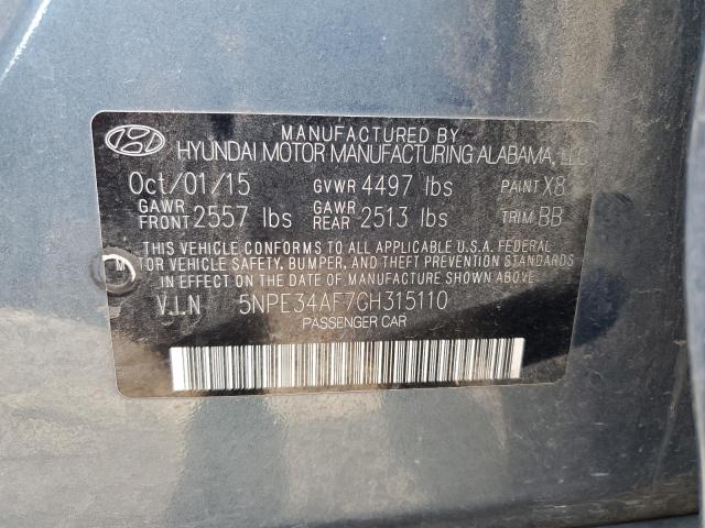 Photo 11 VIN: 5NPE34AF7GH315110 - HYUNDAI SONATA 