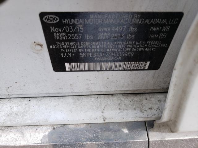 Photo 9 VIN: 5NPE34AF7GH336989 - HYUNDAI SONATA 