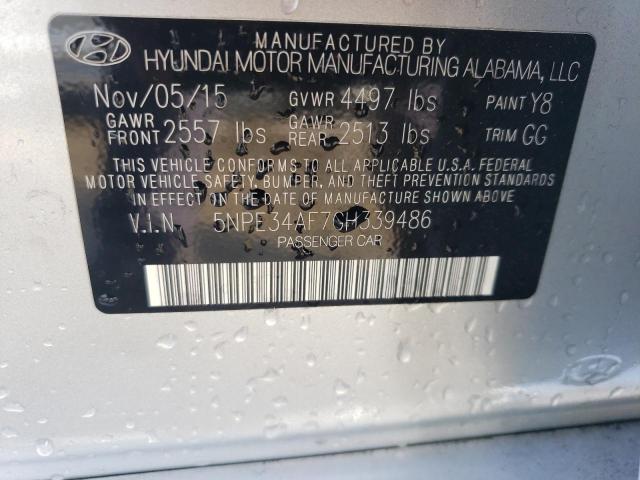 Photo 11 VIN: 5NPE34AF7GH339486 - HYUNDAI SONATA SPO 