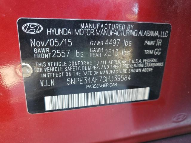 Photo 11 VIN: 5NPE34AF7GH339584 - HYUNDAI SONATA SPO 