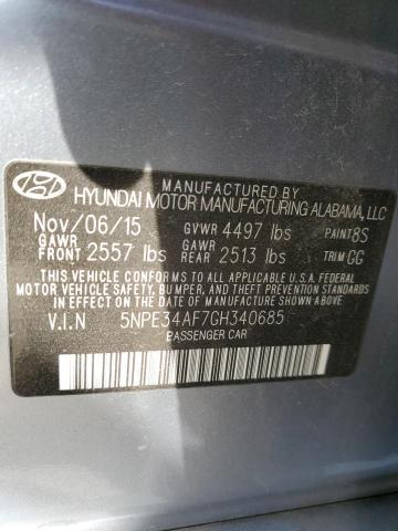 Photo 11 VIN: 5NPE34AF7GH340685 - HYUNDAI SONATA SPO 