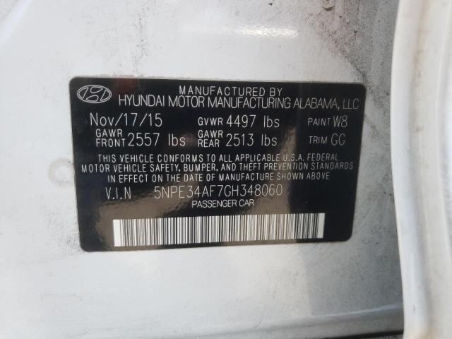 Photo 9 VIN: 5NPE34AF7GH348060 - HYUNDAI SONATA SPO 