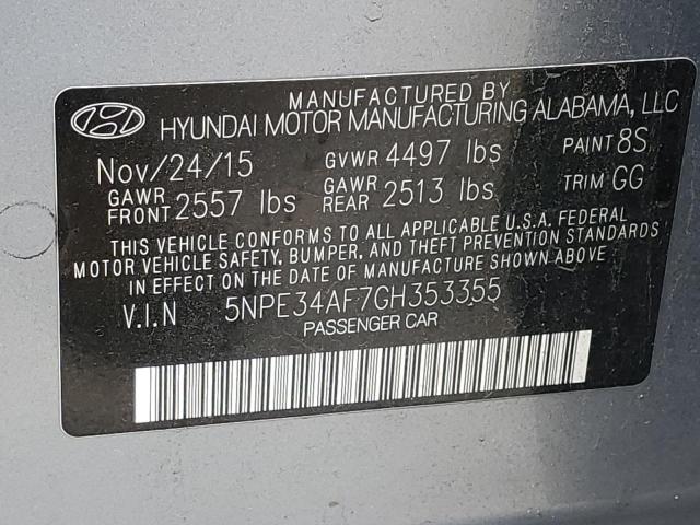 Photo 11 VIN: 5NPE34AF7GH353355 - HYUNDAI SONATA SPO 