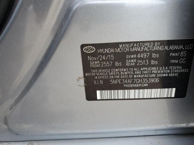 Photo 11 VIN: 5NPE34AF7GH353906 - HYUNDAI SONATA 