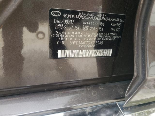 Photo 9 VIN: 5NPE34AF7GH363948 - HYUNDAI SONATA SPO 