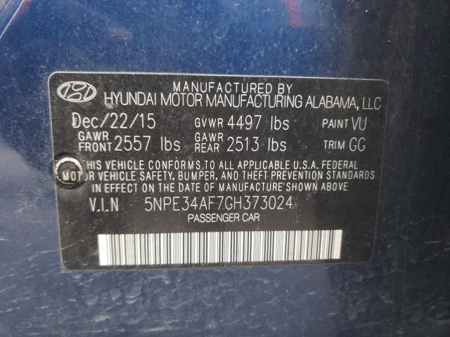 Photo 9 VIN: 5NPE34AF7GH373024 - HYUNDAI SONATA SPO 