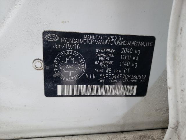 Photo 9 VIN: 5NPE34AF7GH380619 - HYUNDAI SONATA SPO 