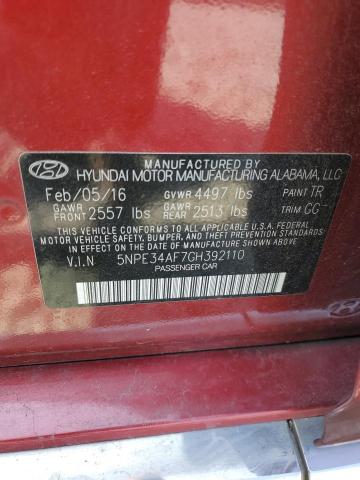 Photo 11 VIN: 5NPE34AF7GH392110 - HYUNDAI SONATA SPO 