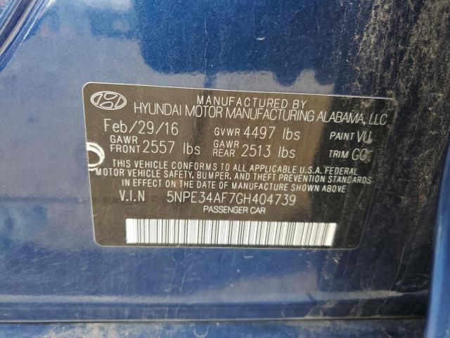 Photo 11 VIN: 5NPE34AF7GH404739 - HYUNDAI SONATA SPO 