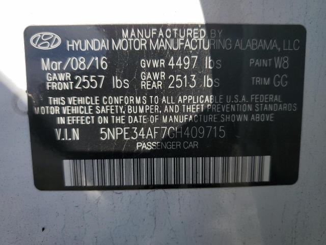 Photo 11 VIN: 5NPE34AF7GH409715 - HYUNDAI SONATA SPO 