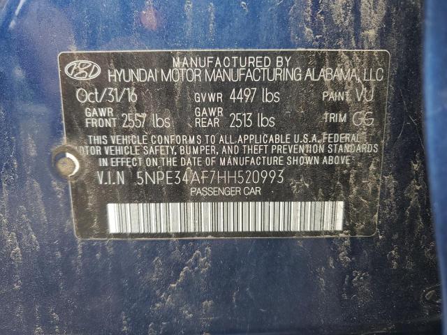 Photo 11 VIN: 5NPE34AF7HH520993 - HYUNDAI SONATA 