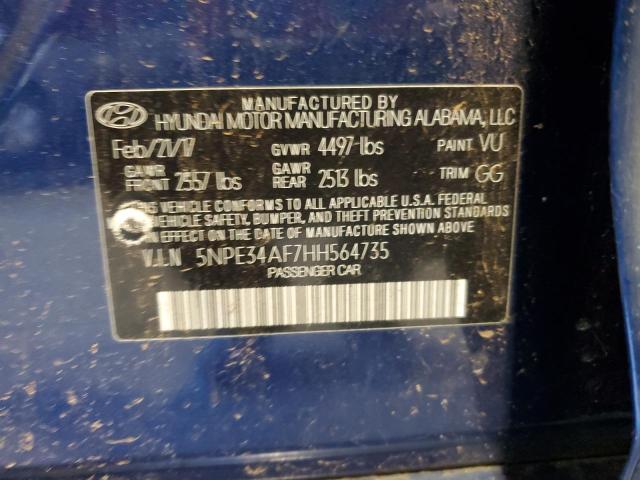 Photo 11 VIN: 5NPE34AF7HH564735 - HYUNDAI SONATA 