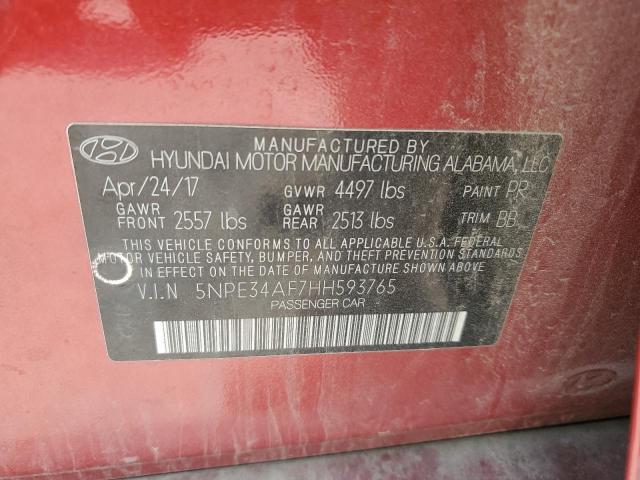 Photo 11 VIN: 5NPE34AF7HH593765 - HYUNDAI SONATA 