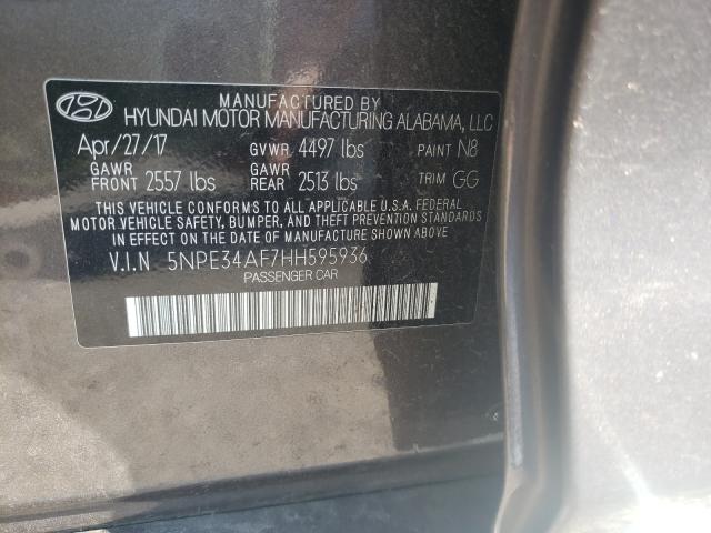 Photo 9 VIN: 5NPE34AF7HH595936 - HYUNDAI SONATA SPO 