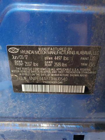 Photo 11 VIN: 5NPE34AF7JH610540 - HYUNDAI SONATA 